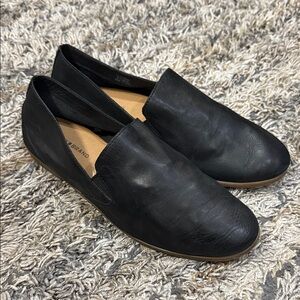 Lucky Brand LP-CHARSA2 Black soft Leather slip on Loafers sz 9.5